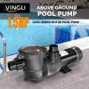 VINGLI Dual Speed Pool Pump 1.5 HP 115V Above Ground Swimming Pool 5400/2520GPH