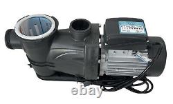 Vidapool 2 HP Pool Pump, 8120GPH, 115V, 2 Adapters, Powerful In/Above Ground