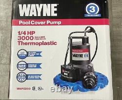 WAYNE 57729-WYNP WAPC250 Pool Cover Pump 1/4 HP 3000 GPH (NEWithSEALED)